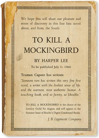 LEE, HARPER. To Kill A Mockingbird.